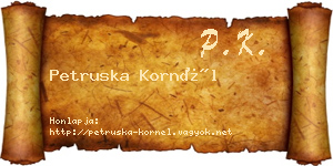 Petruska Kornél névjegykártya