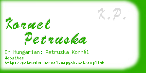 kornel petruska business card