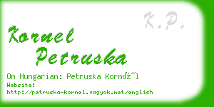 kornel petruska business card